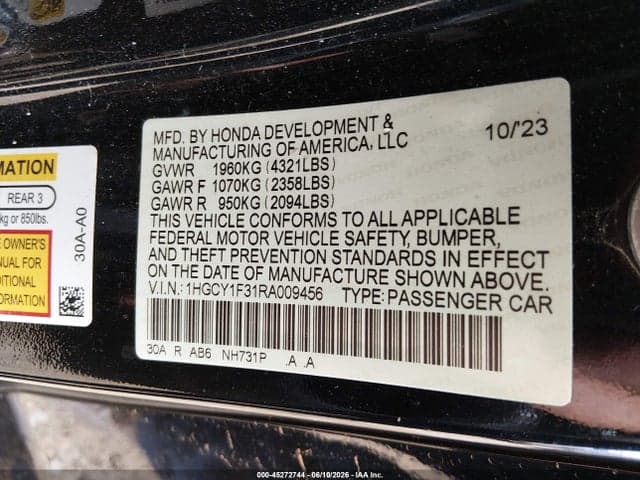 2024 HONDA ACCORD EX 9