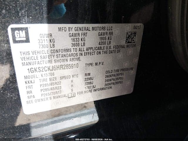 2017 GMC YUKON DENALI 9