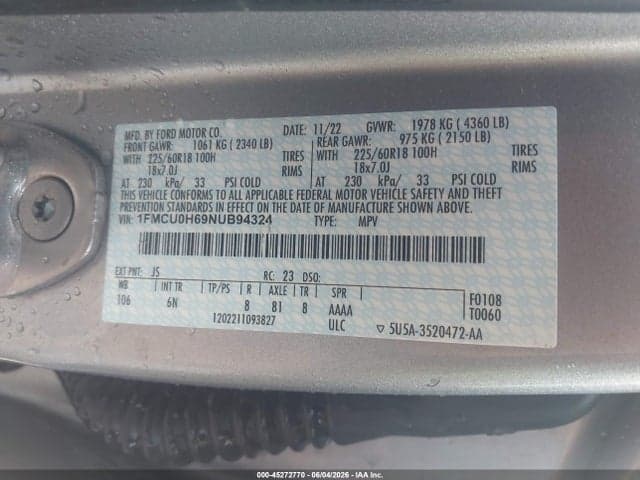 2022 FORD ESCAPE SEL 9