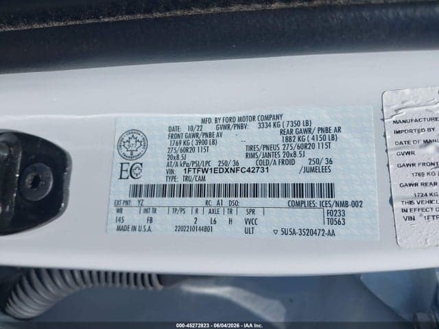2022 FORD F-150 XLT 9