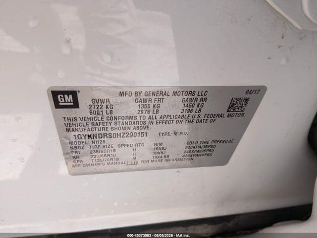 2017 CADILLAC XT5 LUXURY 9