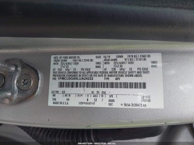 2020 FORD ESCAPE SE 9