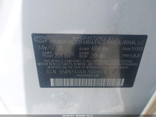2020 HYUNDAI SONATA SEL 9