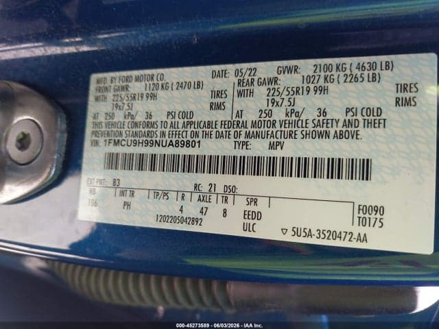 2022 FORD ESCAPE SEL 9