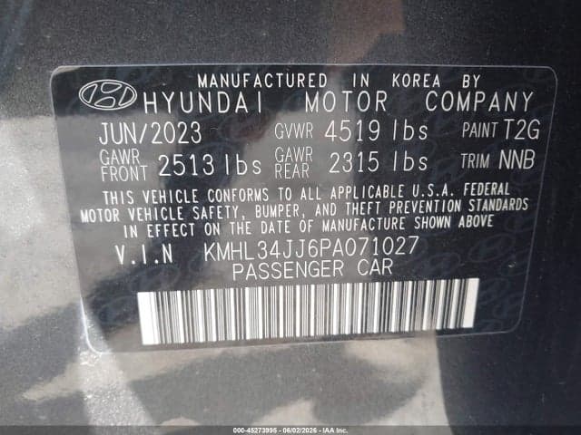 2023 HYUNDAI SONATA HYBRID SEL 9