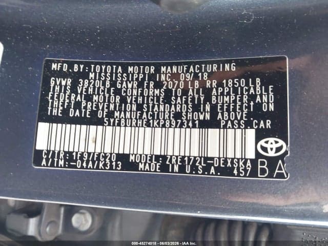 2019 TOYOTA COROLLA SE 9