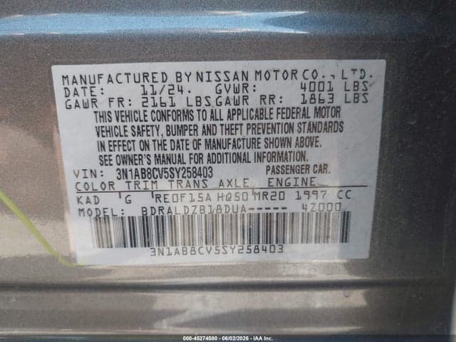 2025 NISSAN SENTRA SV 9