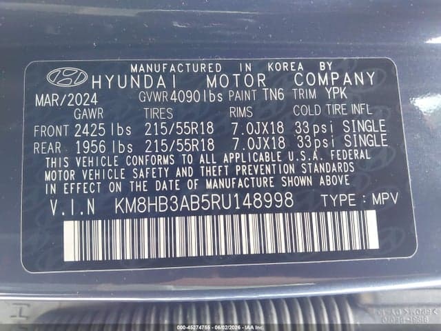 2024 HYUNDAI KONA SEL 9