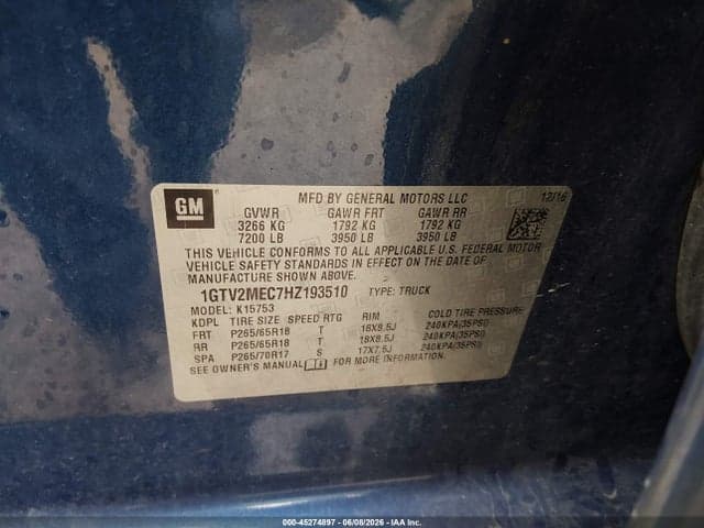2017 GMC SIERRA 1500 SLE 9