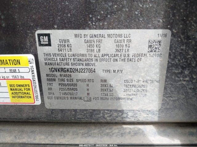 2017 CHEVROLET TRAVERSE 1LT 9