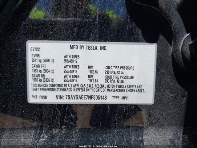 2022 TESLA MODEL Y LONG RANGE DUAL MOTOR ALL-WHEEL DRIVE 9