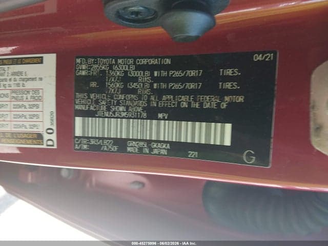 2021 TOYOTA 4RUNNER SR5 PREMIUM 9