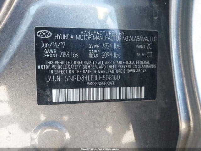 2020 HYUNDAI ELANTRA SEL 9