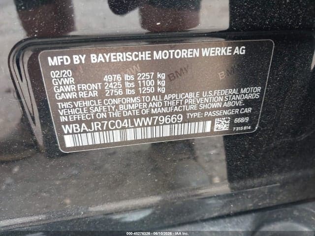 2020 BMW 530I XDRIVE 9