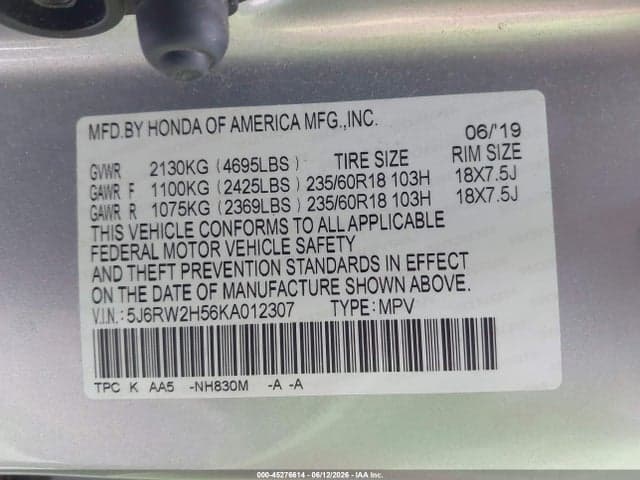 2019 HONDA CR-V EX 9