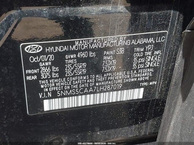 2020 HYUNDAI SANTA FE LIMITED 2.0T 9