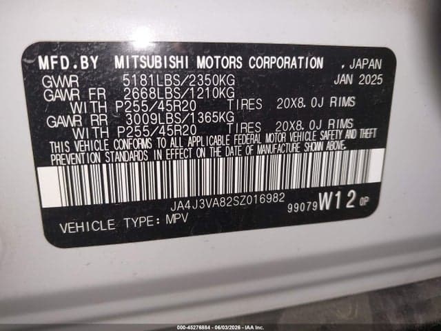 2025 MITSUBISHI OUTLANDER SE 2.5 2WD 9