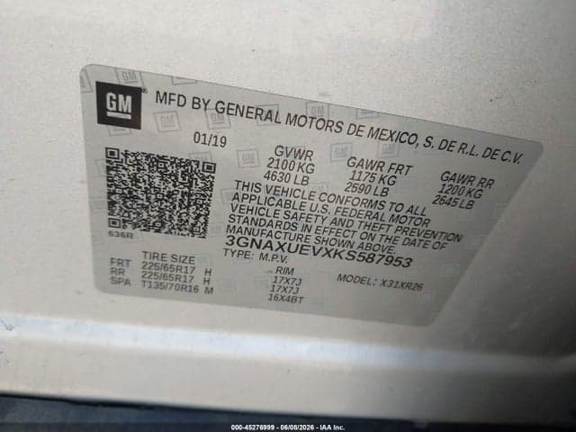 2019 CHEVROLET EQUINOX LT 9