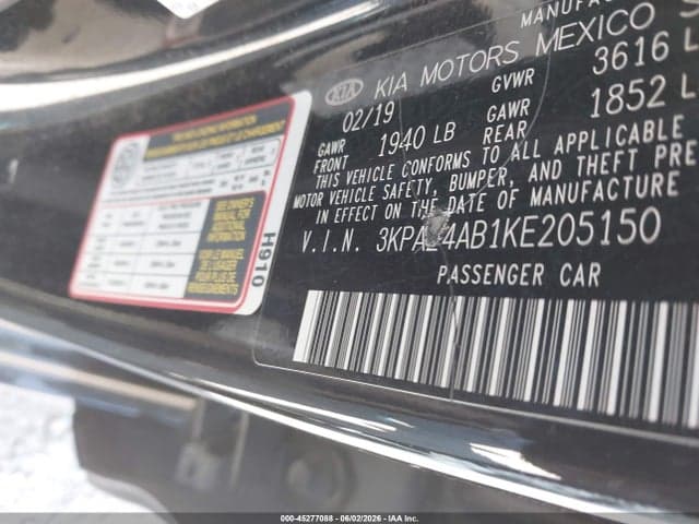 2019 KIA RIO S 9