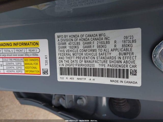 2024 HONDA CIVIC TOURING 9