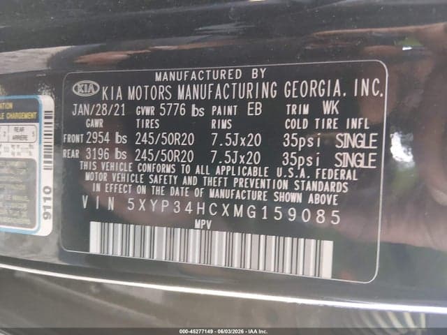 2021 KIA TELLURIDE EX 9