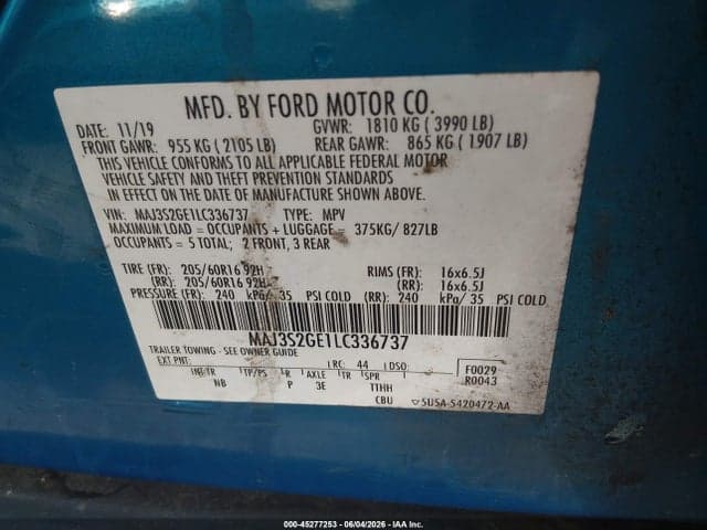 2020 FORD ECOSPORT SE 9