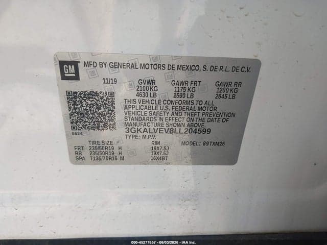 2020 GMC TERRAIN AWD SLT 9