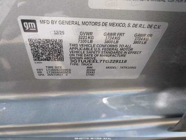 2026 GMC SIERRA 1500 , SHORT BED, AT4, 4WD 9