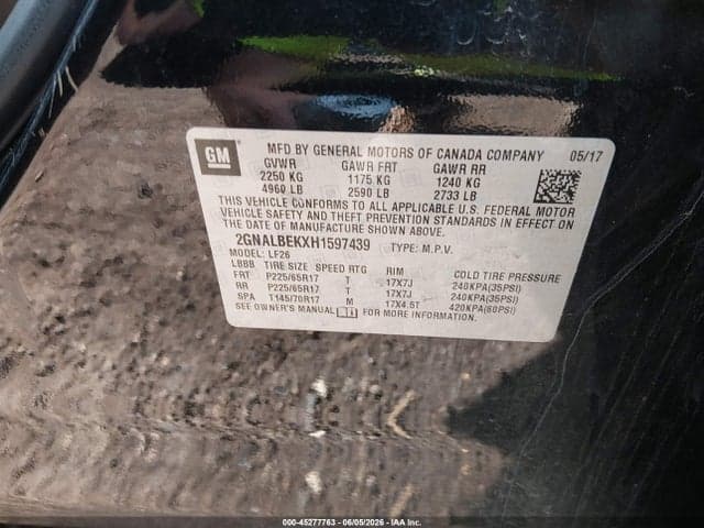 2017 CHEVROLET EQUINOX LS 9