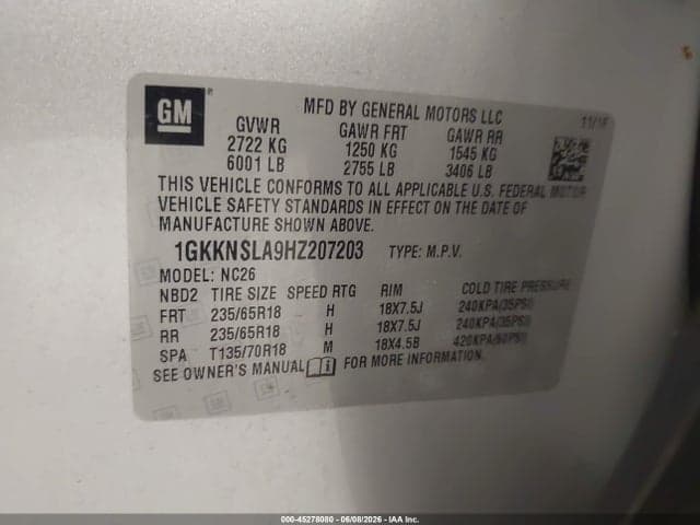 2017 GMC ACADIA SLE-2 10