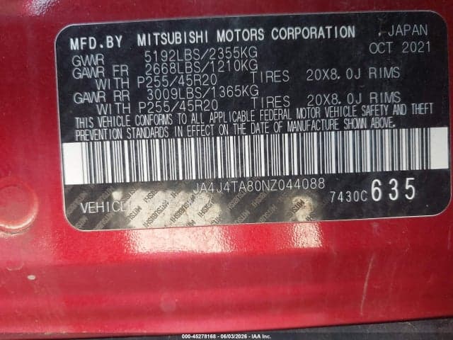 2022 MITSUBISHI OUTLANDER ES 2.5 S-AWC 9