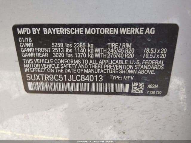 2018 BMW X3 XDRIVE30I 9