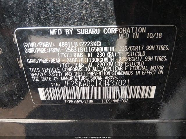 2019 SUBARU FORESTER PREMIUM 9