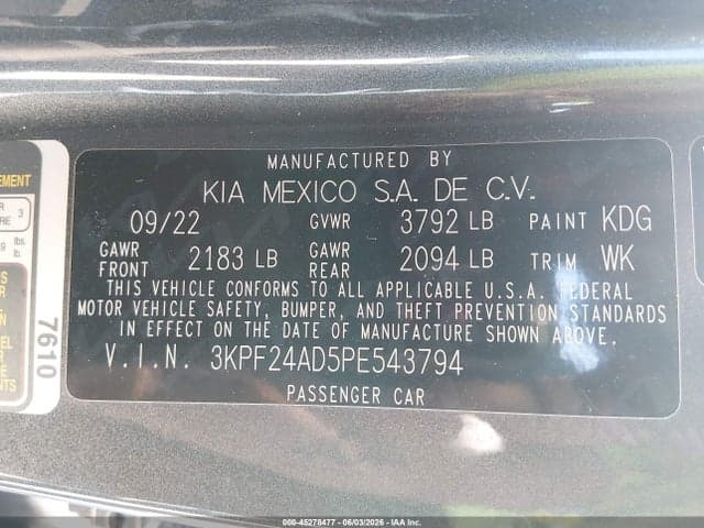 2023 KIA FORTE LXS 9