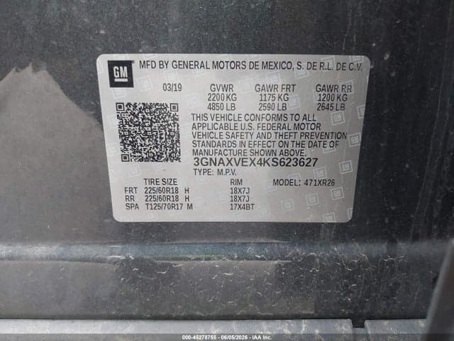 2019 CHEVROLET EQUINOX LT 9
