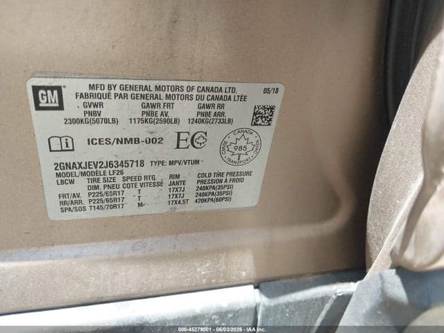 2018 CHEVROLET EQUINOX LT 9