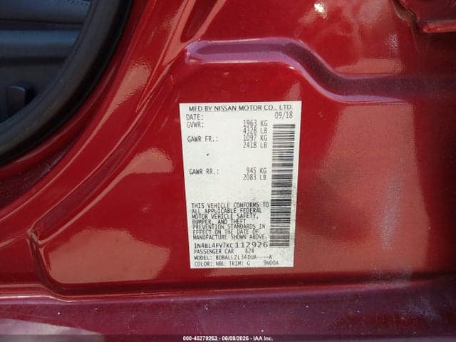 2019 NISSAN ALTIMA 2.5 PLATINUM 9