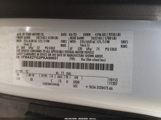 2023 FORD TRANSIT-350 PASSENGER VAN XLT 9