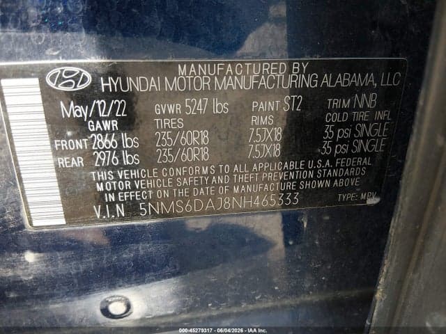 2022 HYUNDAI SANTA FE XRT 9