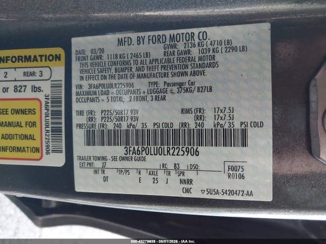 2020 FORD FUSION HYBRID SE 9