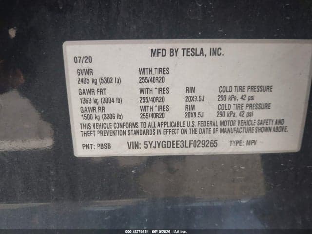 2020 TESLA MODEL Y LONG RANGE DUAL MOTOR ALL-WHEEL DRIVE 9