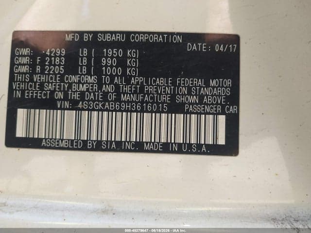 2017 SUBARU IMPREZA 2.0I PREMIUM 9