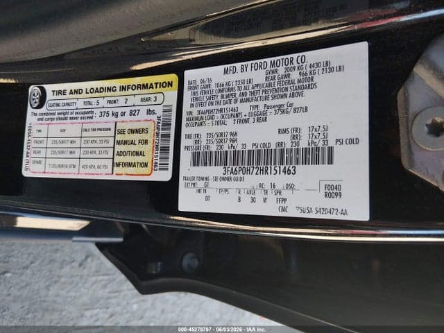 2017 FORD FUSION SE 10