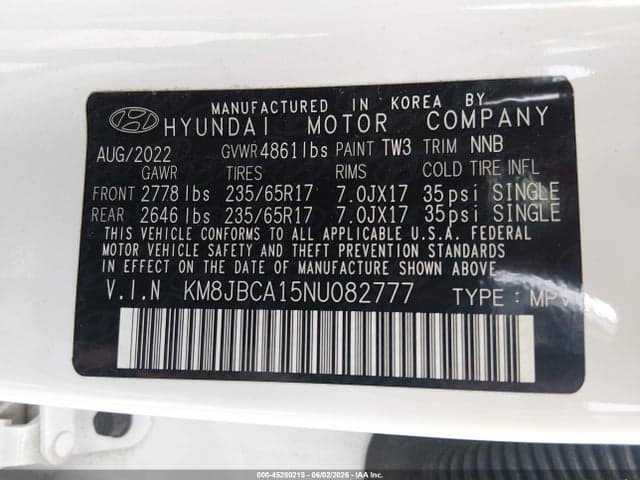 2022 HYUNDAI TUCSON HYBRID BLUE 9