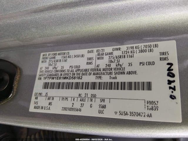 2021 FORD F-150 XLT 9