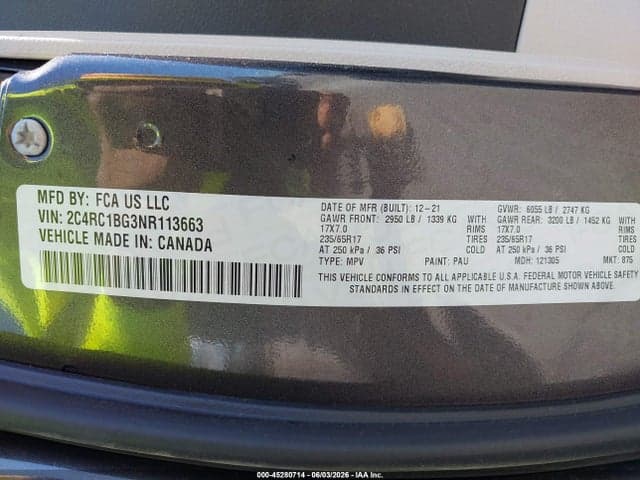 2022 CHRYSLER PACIFICA TOURING L 9