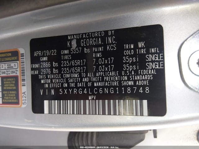 2022 KIA SORENTO LX 9