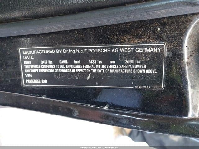 1987 PORSCHE 911 CARRERA 9