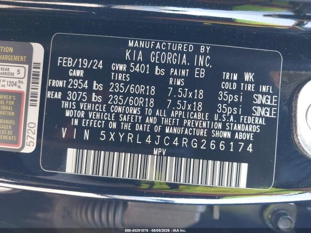 2024 KIA SORENTO S 9
