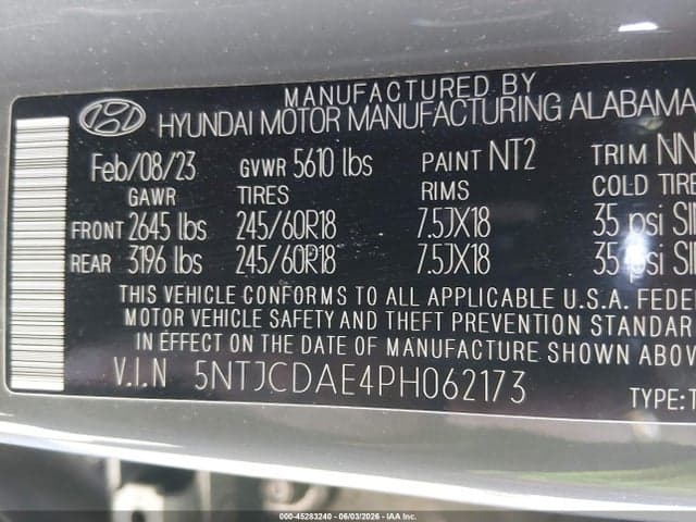 2023 HYUNDAI SANTA CRUZ SEL 9